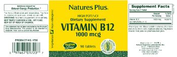 Nature's Plus Vitamin B12 1000 mcg - high potency supplement