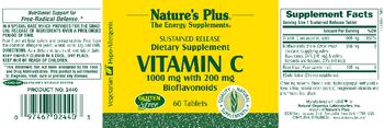 Nature's Plus Vitamin C 1000 mg With 200 mg Bioflavonoids - supplement