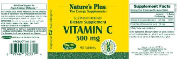 Nature's Plus Vitamin C 500 mg - sustained release supplement