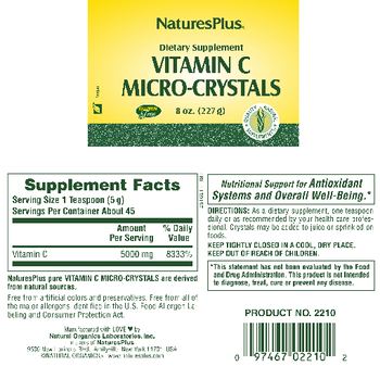 Nature's Plus Vitamin C Micro-Crystals - supplement