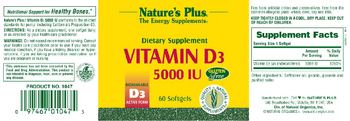 Nature's Plus Vitamin D3 5000 IU - supplement