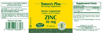 Nature's Plus Zinc 10 mg - supplement