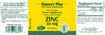 Nature's Plus Zinc 30 mg - supplement