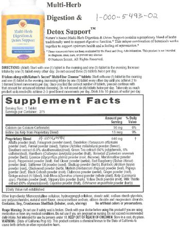 Nature's Secret Mulit-Herb Digestion & Detox Support - supplement
