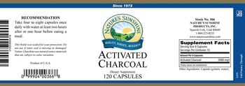 Nature's Sunshine Activated Charcoal - supplement