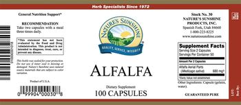 Nature's Sunshine Alfalfa - supplement