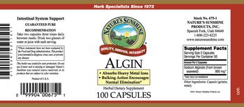 Nature's Sunshine Algin - herbal supplement