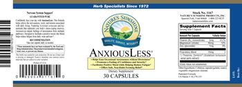 Nature's Sunshine AnxiousLess - supplement