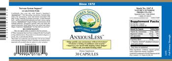 Nature's Sunshine AnxiousLess - supplement