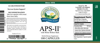 Nature's Sunshine APS-II with White Willow Bark - herbal supplement