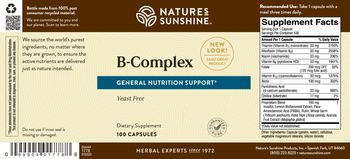Nature's Sunshine B-Complex - supplement