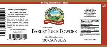Nature's Sunshine Barley Juice Powder - herbal supplement
