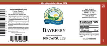 Nature's Sunshine Bayberry - herbal supplement