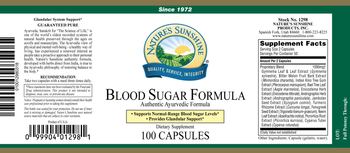 Nature's Sunshine Blood Sugar Formula - herbal supplement