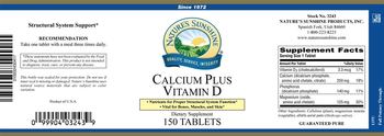 Nature's Sunshine Calcium plus Vitamin D - supplement