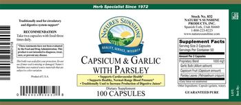 Nature's Sunshine Capsicum & Garlic with Parsley - supplement