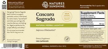 Nature's Sunshine Cascara Sagrada - supplement