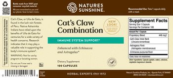 Nature's Sunshine Cat's Claw Combination - supplement