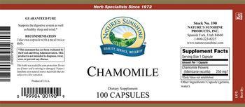 Nature's Sunshine Chamomile - supplement