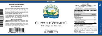 Nature's Sunshine Chewable Vitamin C with Orange and Rose Hips - supplement