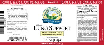Nature's Sunshine Chinese Lung Support - supplement