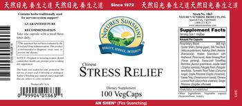 Nature's Sunshine Chinese Stress Relief - supplement