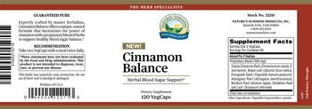 Nature's Sunshine Cinnamon Balance - supplement