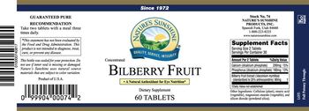 Nature's Sunshine Concentrated Bilberry Fruit - supplement