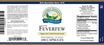Nature's Sunshine Concentrated Feverfew - supplement