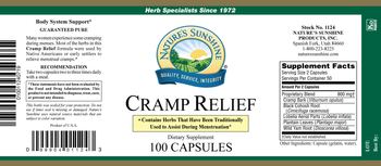Nature's Sunshine Cramp Relief - supplement