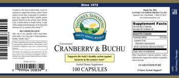Nature's Sunshine Cranberry & Buchu Concentrated - herbal supplement