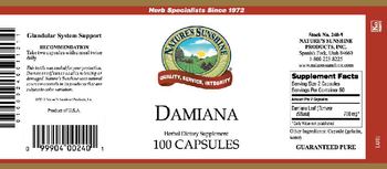 Nature's Sunshine Damiana - herbal supplement