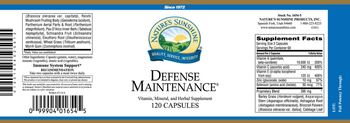 Nature's Sunshine Defense Maintenance - vitamin mineral and herbal supplement