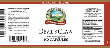 Nature's Sunshine Devil's Claw - herbal supplement