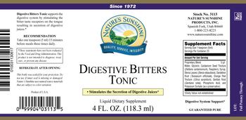 Nature's Sunshine Digestive Bitters Tonic - liquid supplement