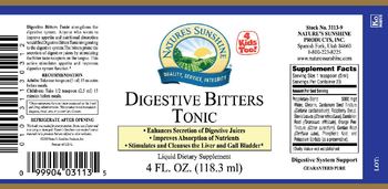 Nature's Sunshine Digestive Bitters Tonic - liquid supplement
