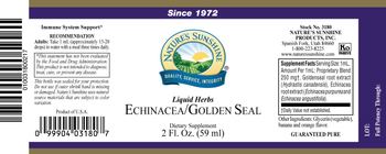 Nature's Sunshine Echinacea/Golden Seal - supplement