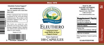 Nature's Sunshine Eleuthero - supplement