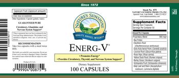 Nature's Sunshine Energ-V - herbal supplement