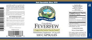 Nature's Sunshine Feverfew Concentrated - herbal supplement