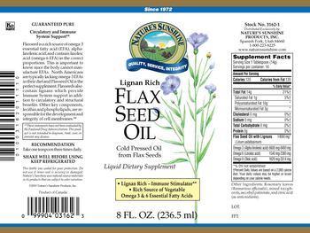 Nature's Sunshine Flax Seed Oil - liquid supplement