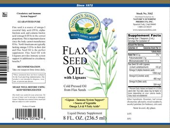 Nature's Sunshine Flax Seed Oil with Lignans - liquid supplement