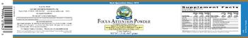 Nature's Sunshine Focus Attention Powder - supplement