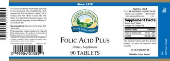 Nature's Sunshine Folic Acid Plus - supplement