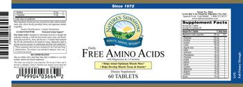 Nature's Sunshine Free Amino Acids with Magnesium & L-Carnitine - supplement