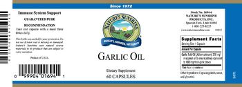 Nature's Sunshine Garlic Oil - supplement