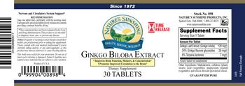 Nature's Sunshine Ginkgo Biloba Extract Time Release - supplement