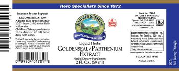 Nature's Sunshine Goldenseal/Parthenium Extract - herbal supplement