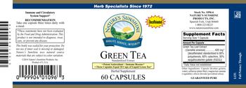 Nature's Sunshine Green Tea - herbal supplement