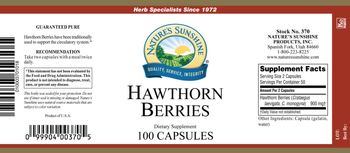 Nature's Sunshine Hawthorn Berries - supplement